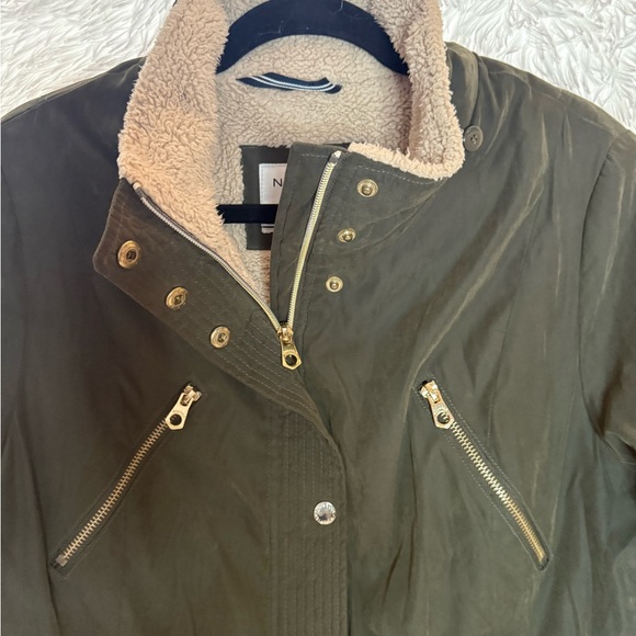 Nautica Olive Utility Jacket with Sherpa Lining - Picture 1 of 7